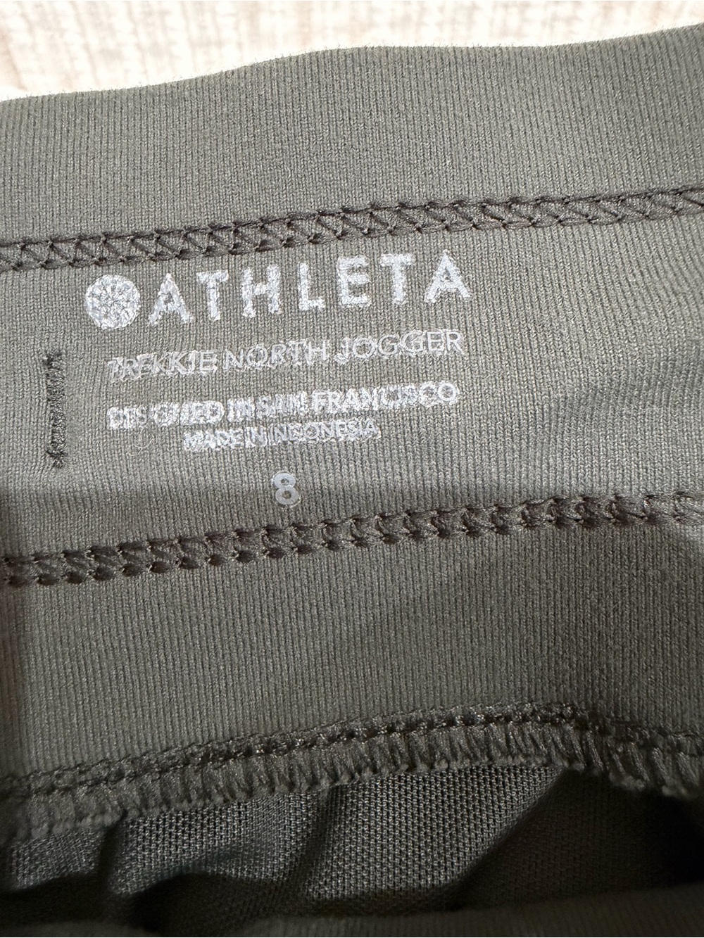 Athleta Trekkie North Jogger Olive Green Ripstop Hiking Pants Size 8 Gorpcore - Picture 3 of 11